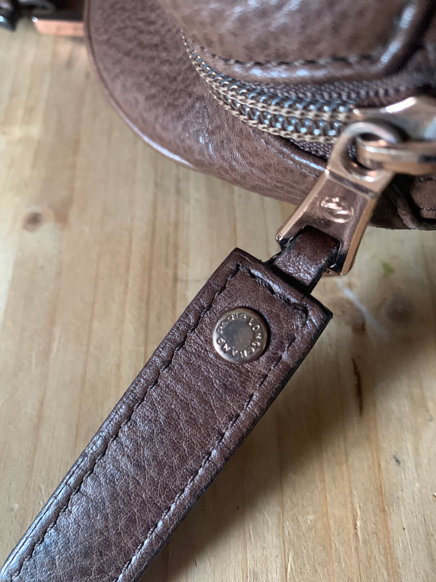Sac cuir marron Cosmos Longchamp