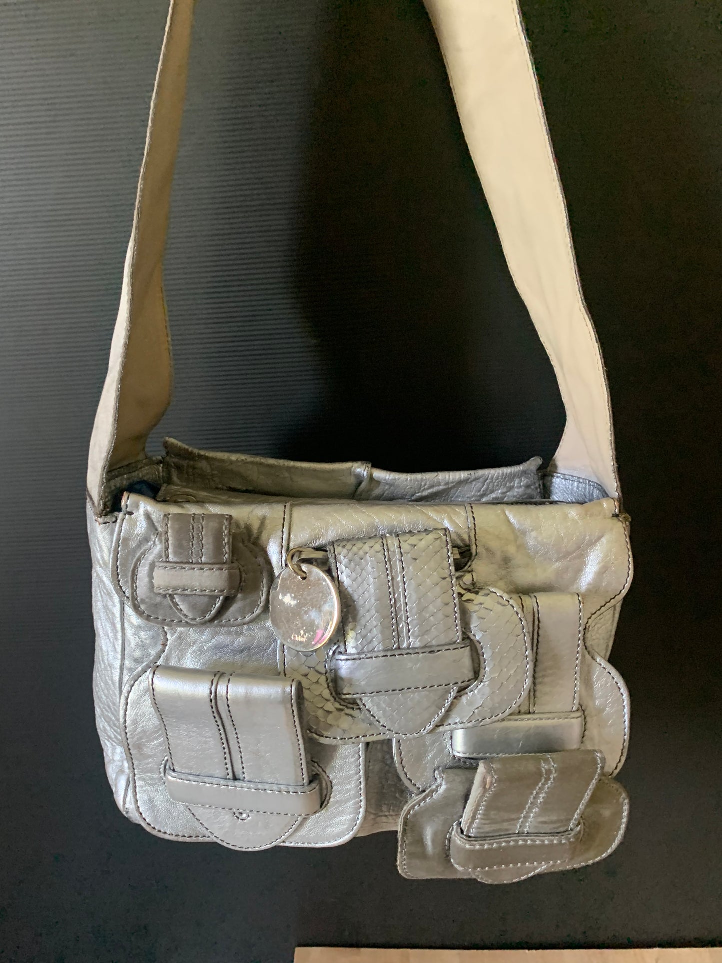 Sac Chloe Saskia cuir argent