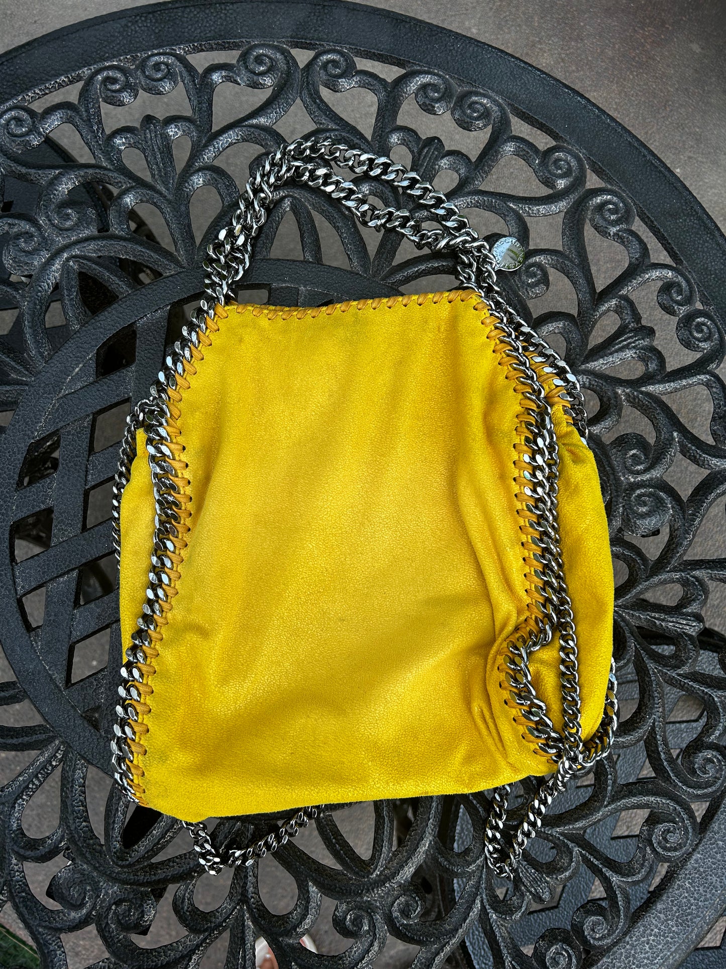 Stella McCartney Yellow small shaggy deer Falabella shoulder bag