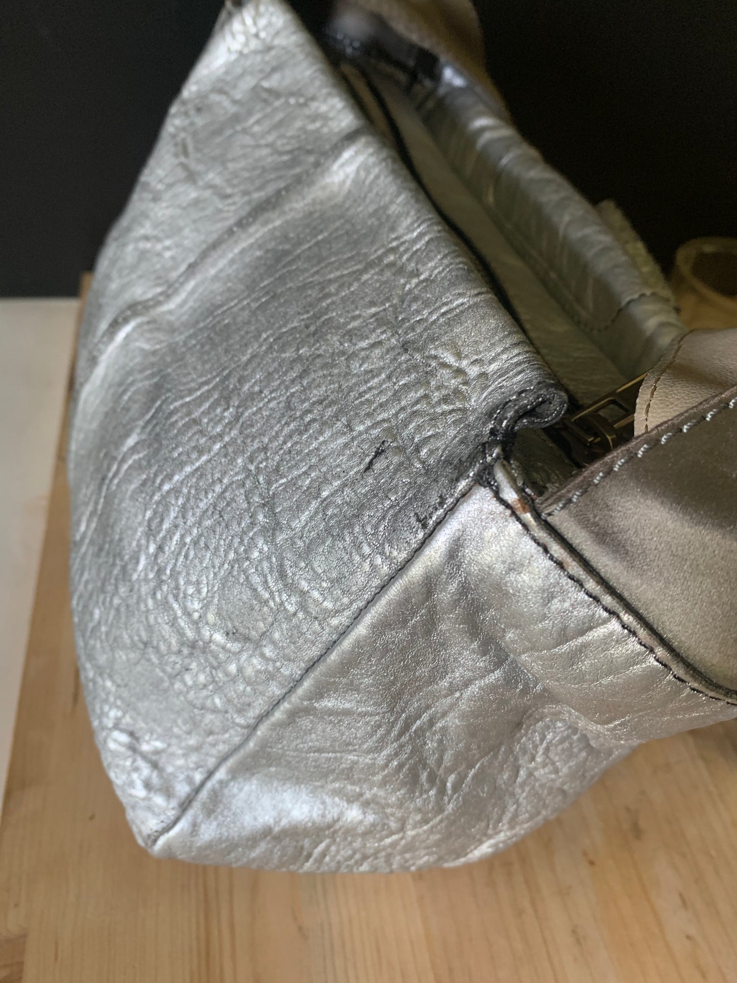 Sac Chloe Saskia cuir argent