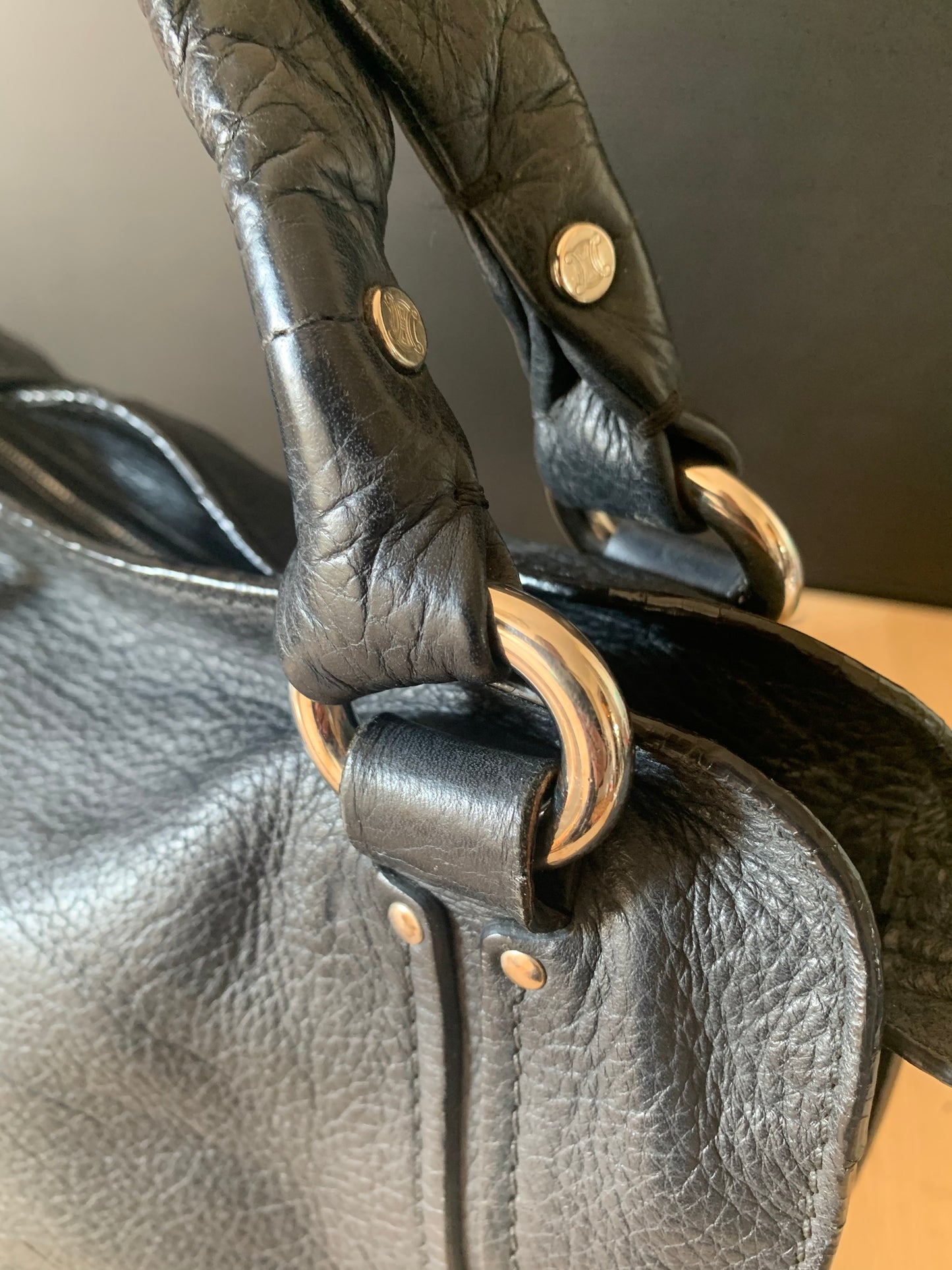 Sac bittersweet cuir noir Céline vintage