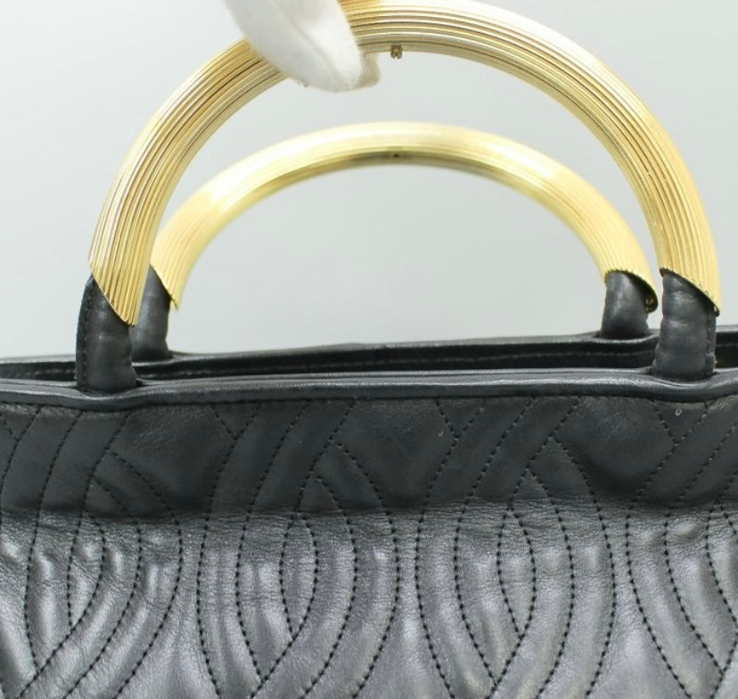 Sac cuir noir matelassé Fendi