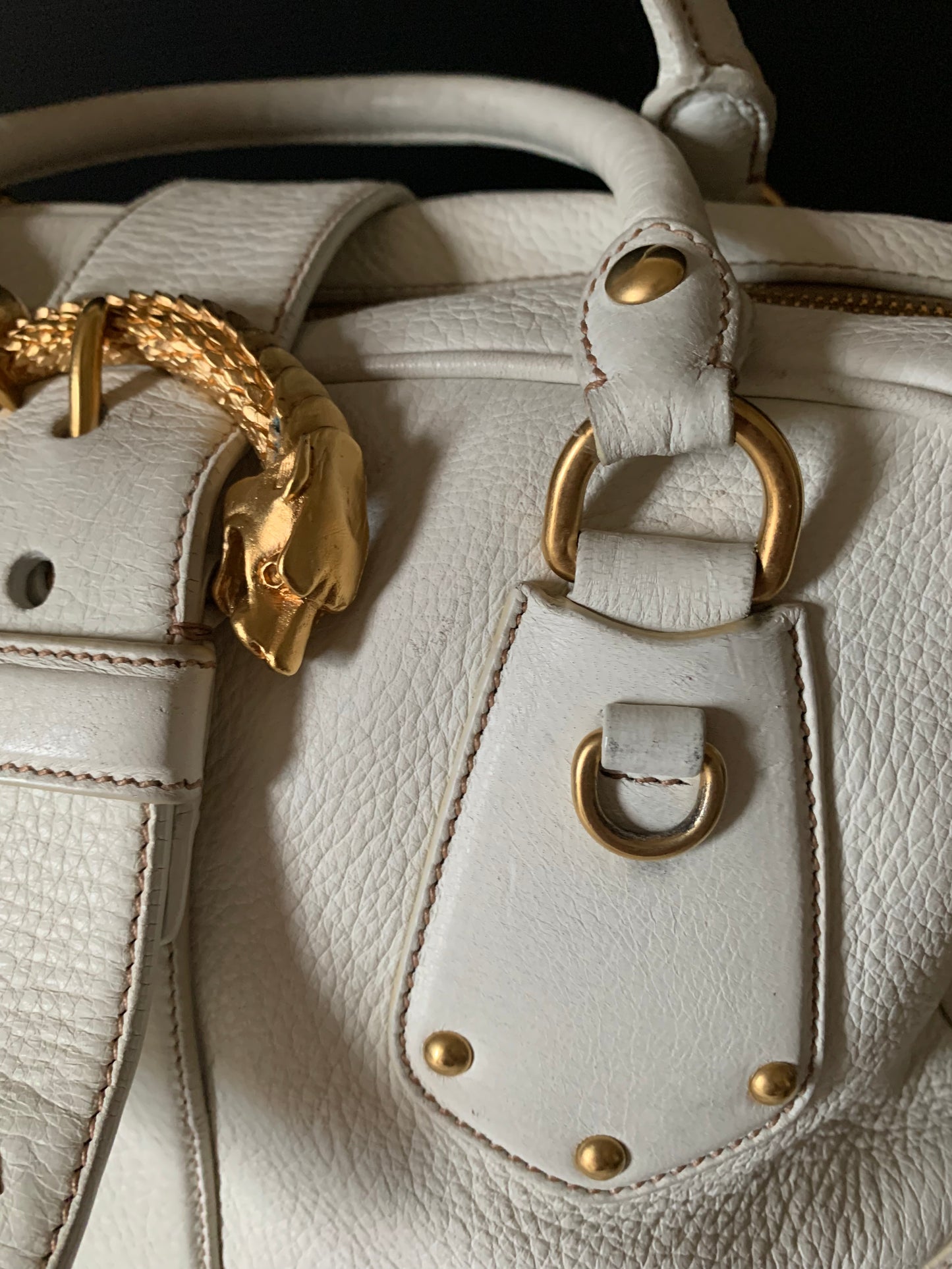 Sac Prada cuir blanc