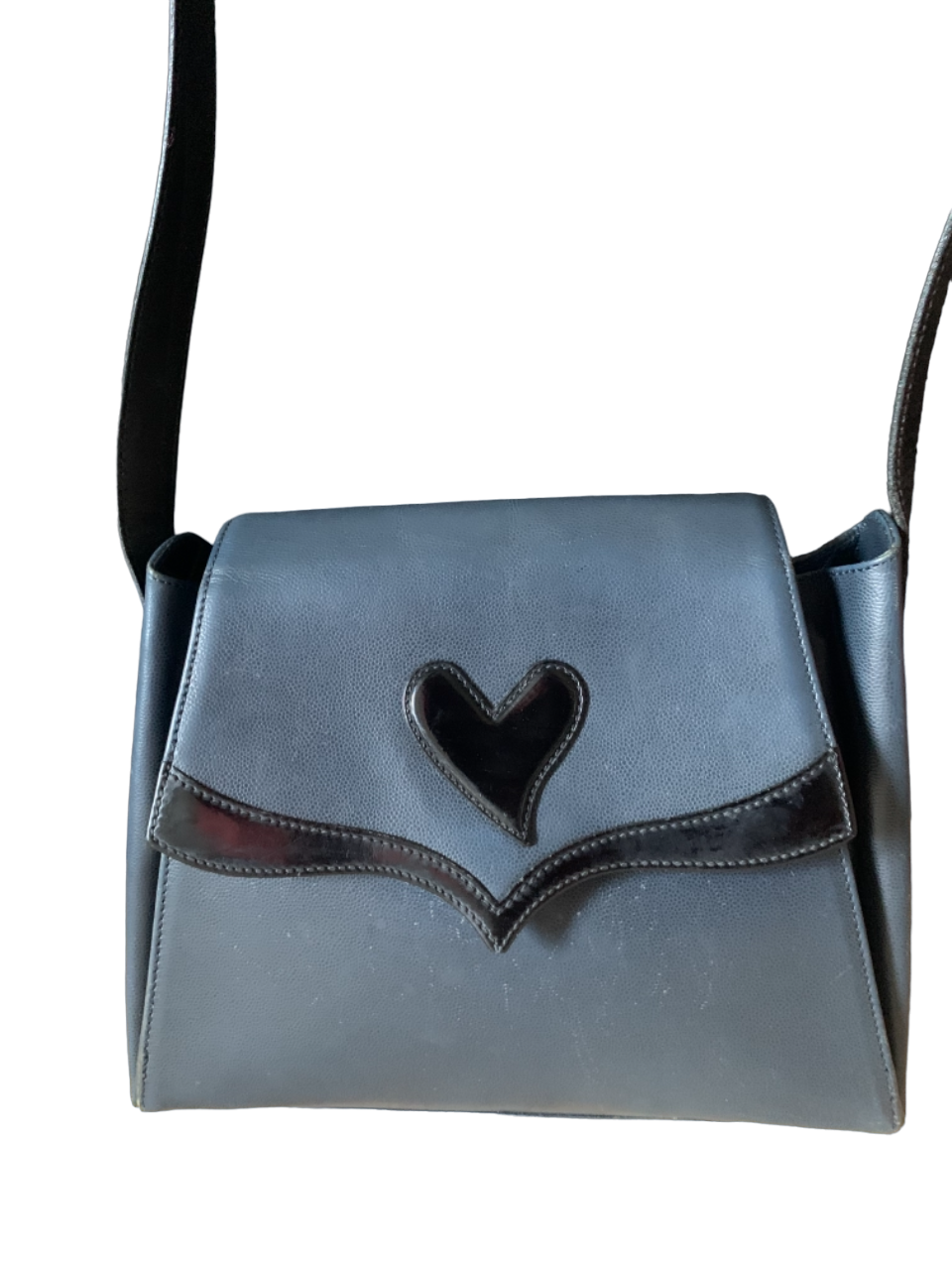 Sac cuir noir bi matière Christian Lacroix