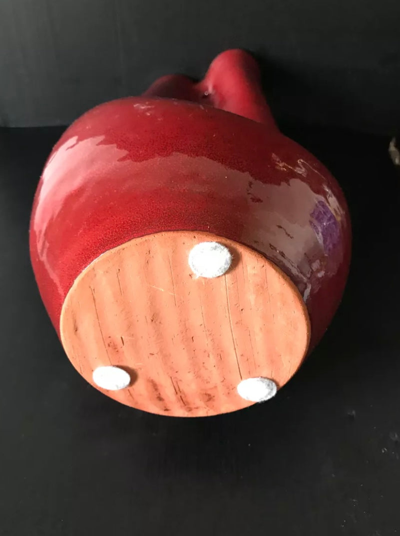 Vase céramique rouge