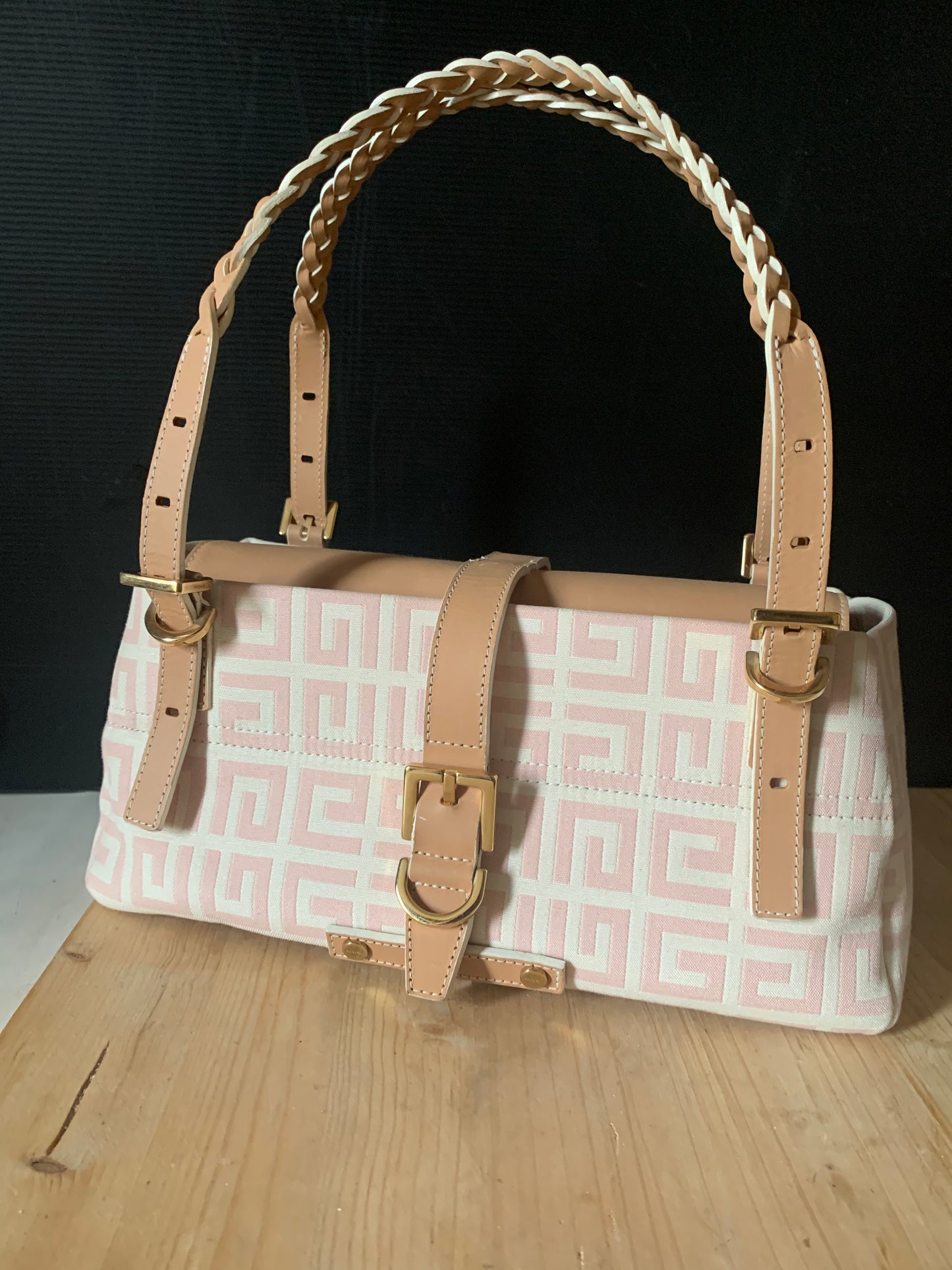 Sac Givenchy toile monogramme rose