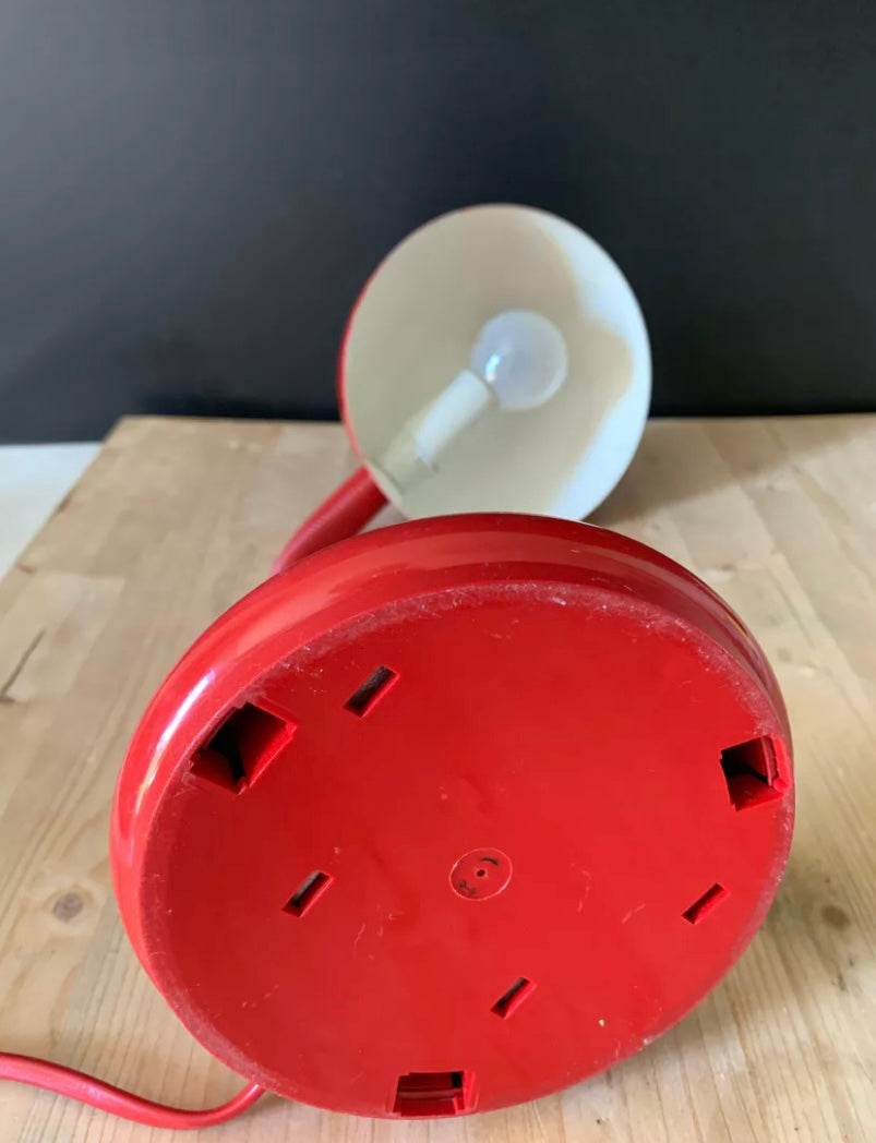 Lampe de bureau rouge vintage