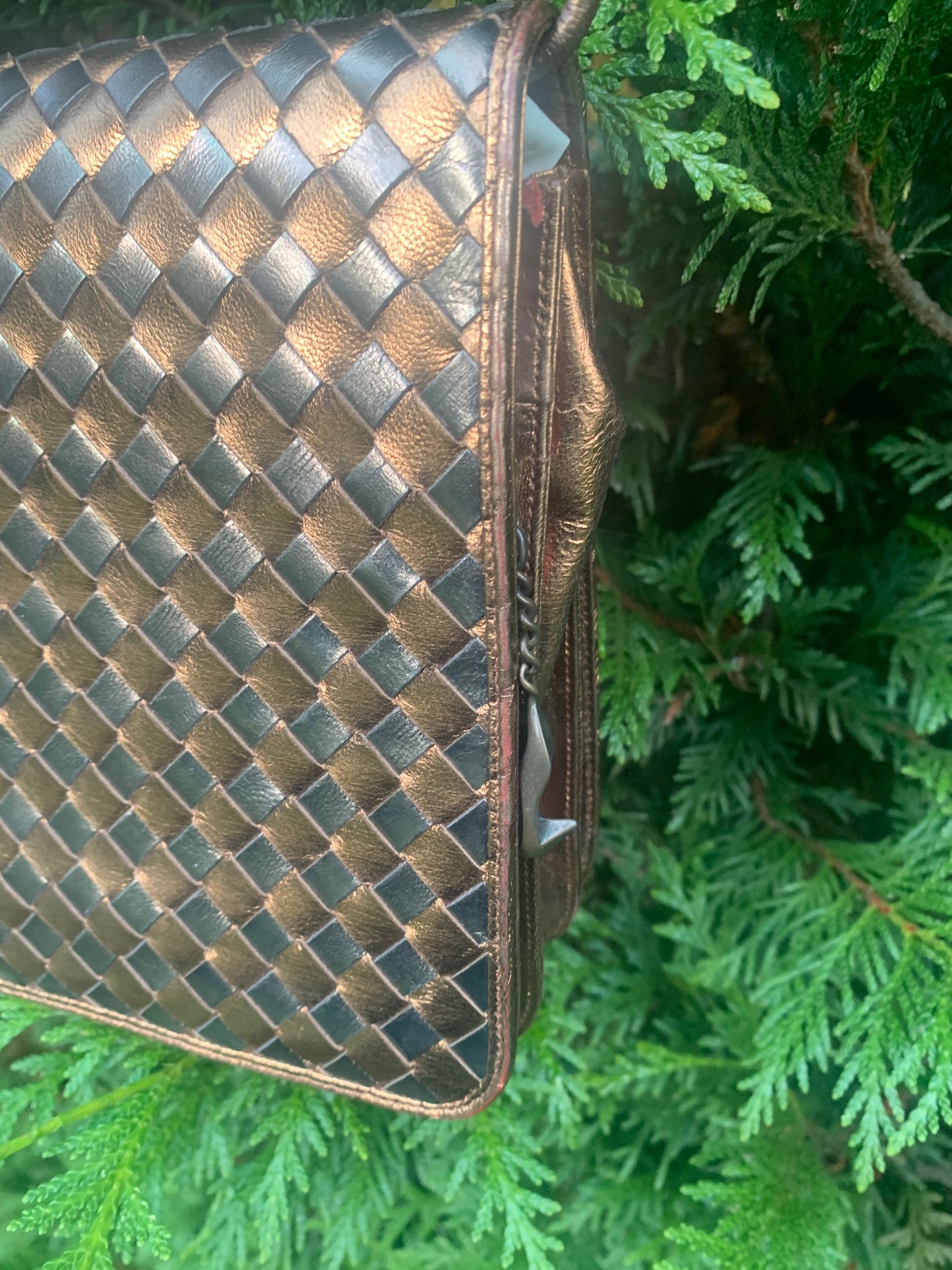 Sac cuir tressé mordoré Maud Frizon