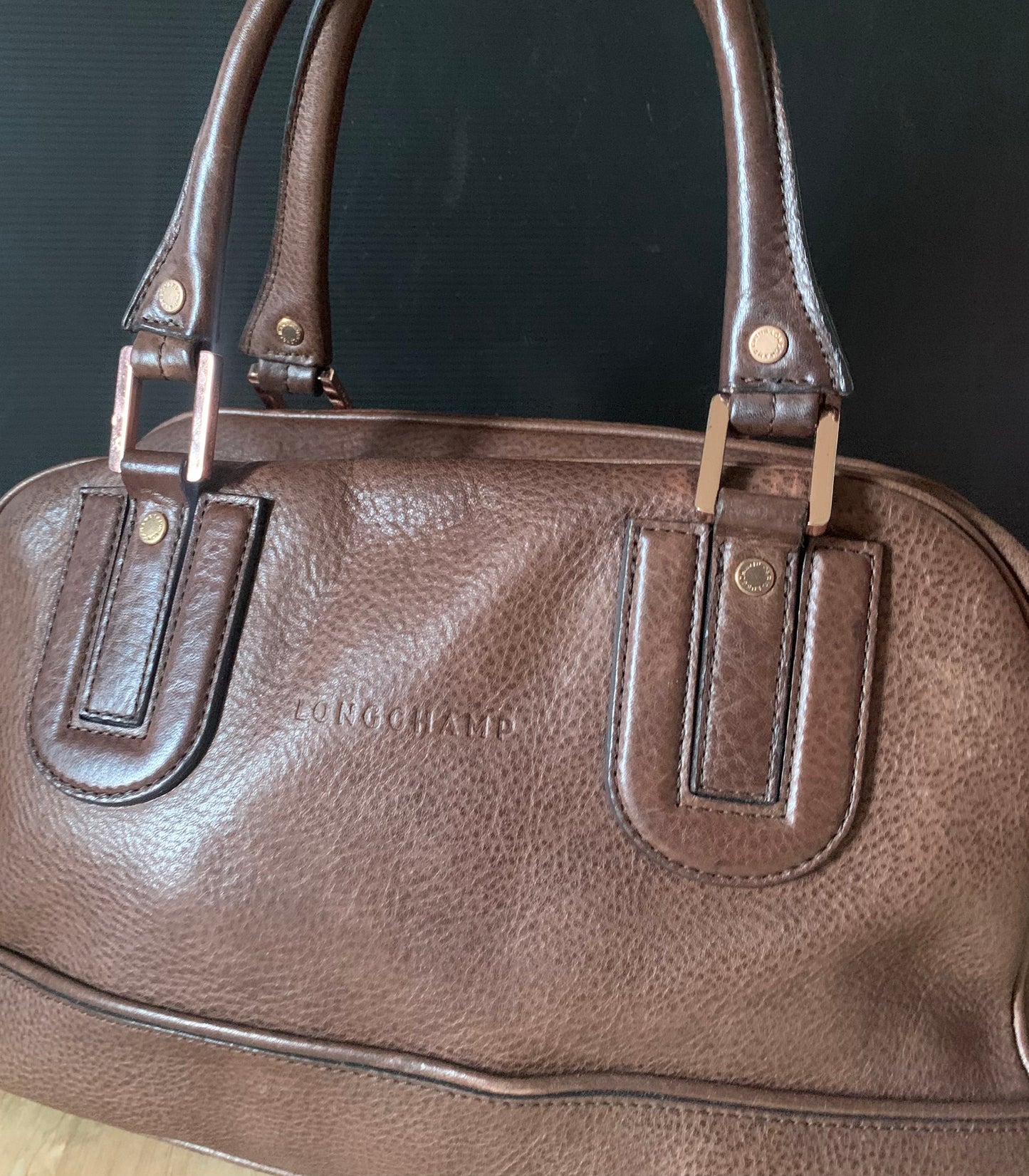 Sac cuir marron Cosmos Longchamp