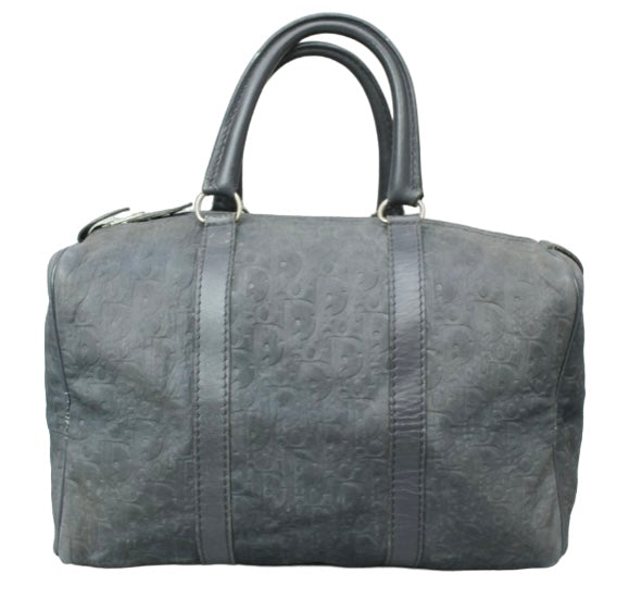 Sac cuir embosse logo oblique Christian Dior