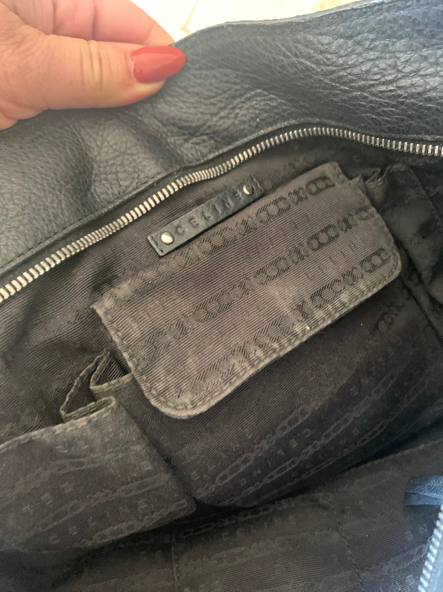 Sac bittersweet cuir noir Céline vintage