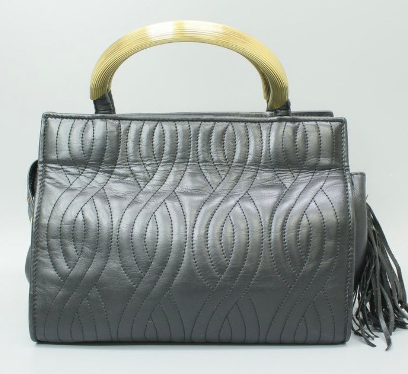 Sac cuir noir matelassé Fendi