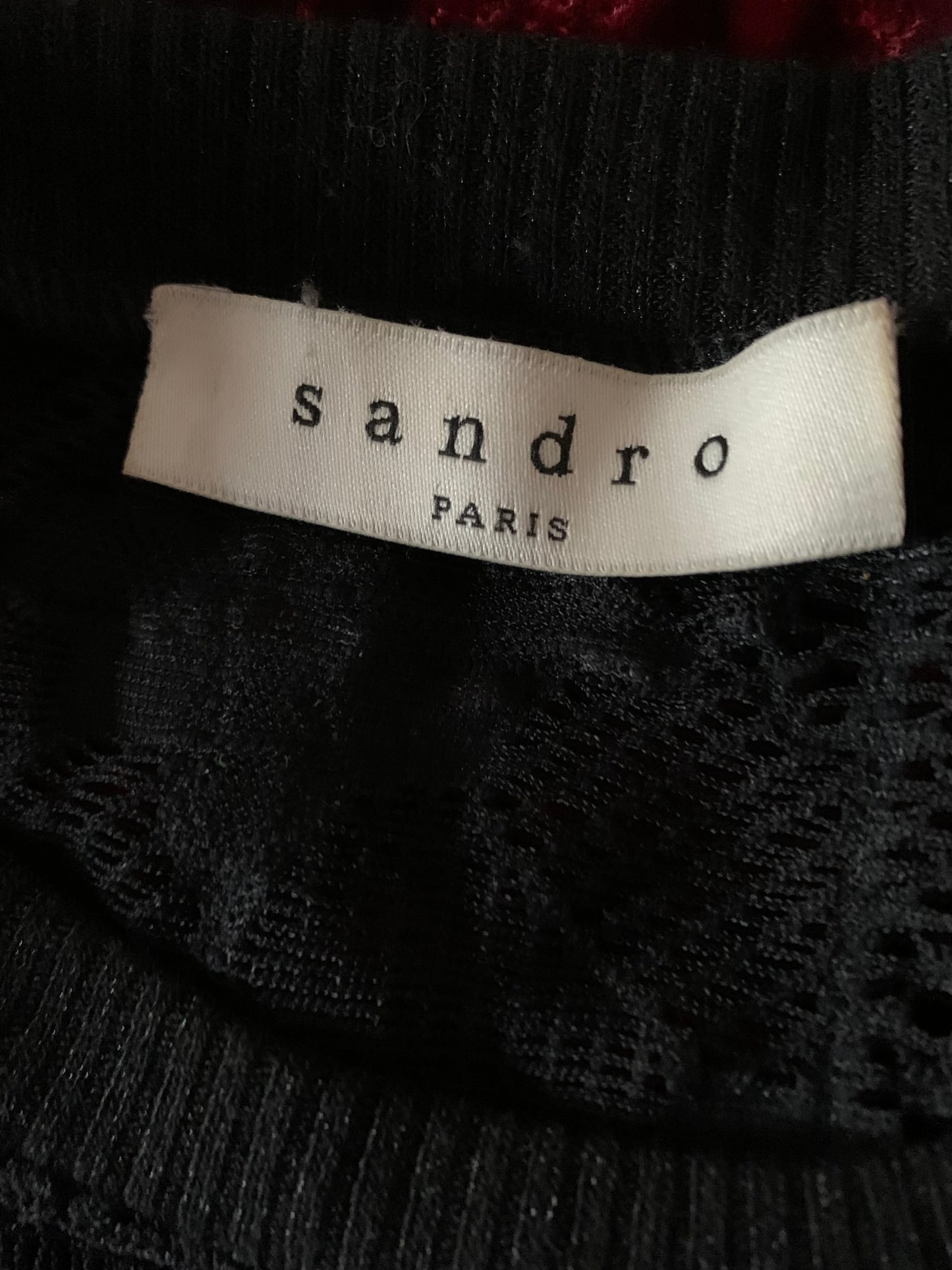 Top ajoure noir Sandro taille 2