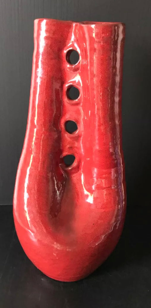 Vase céramique rouge