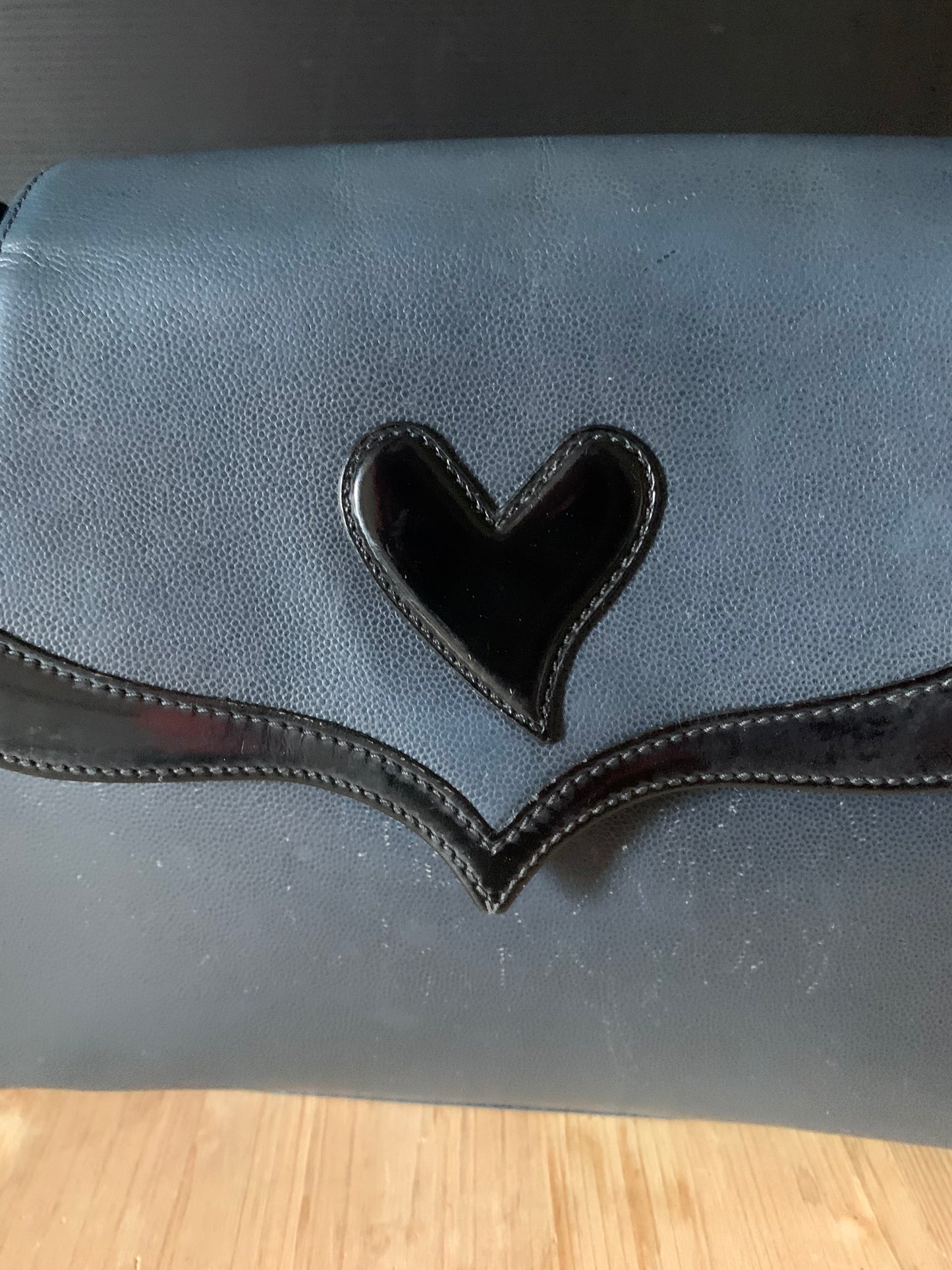 Sac cuir noir bi matière Christian Lacroix