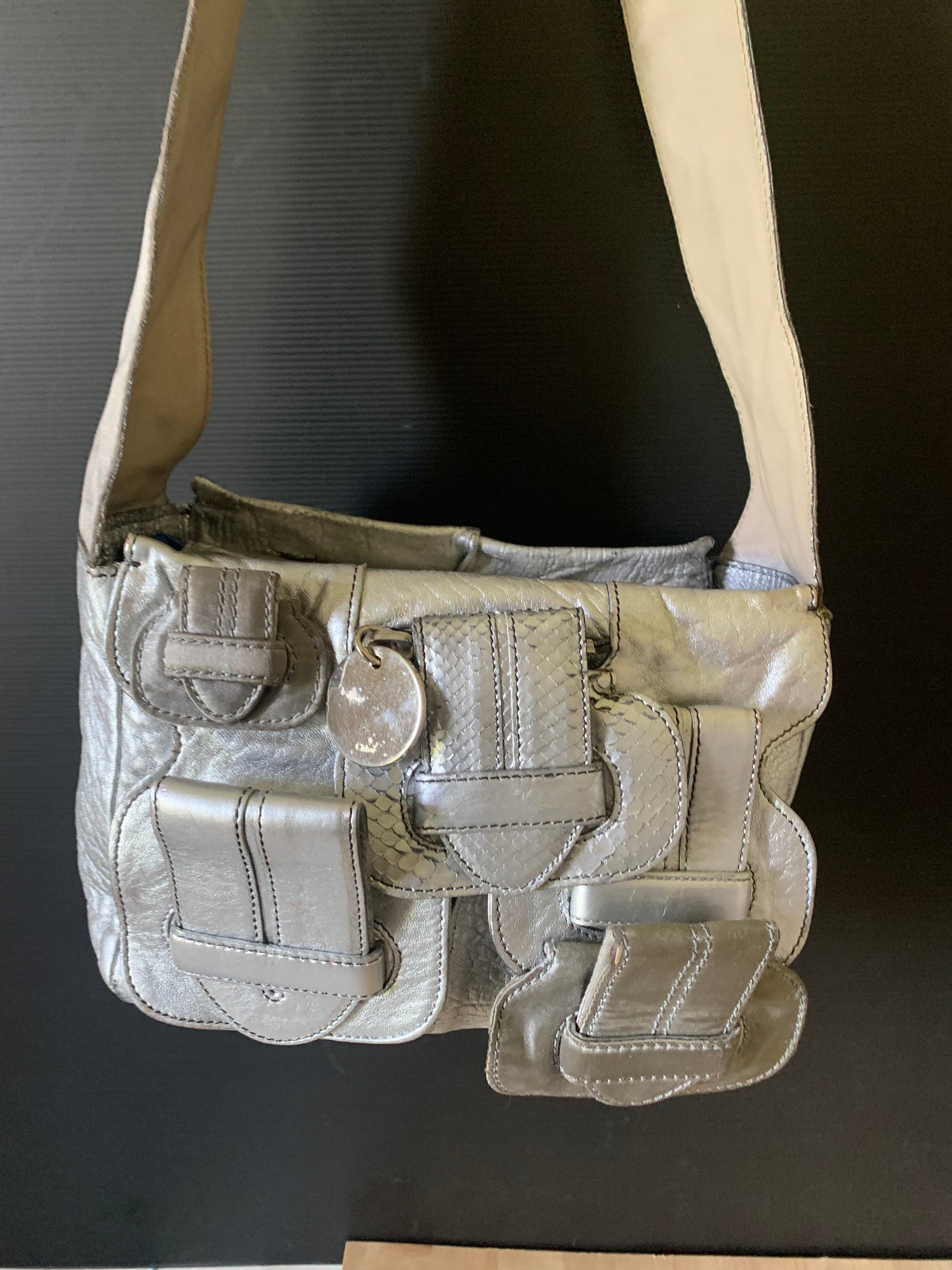 Sac Chloe Saskia cuir argent