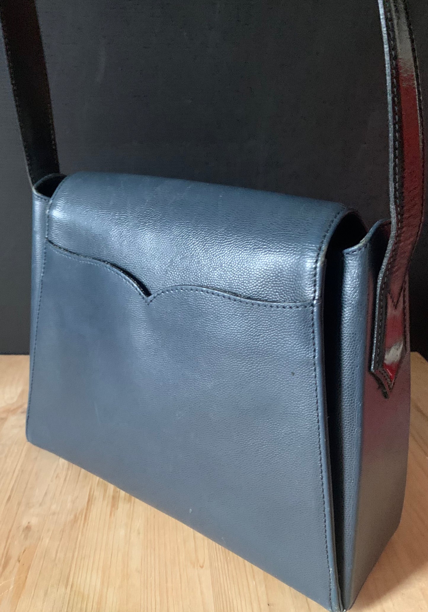 Sac cuir noir bi matière Christian Lacroix