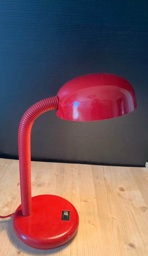 Lampe de bureau rouge vintage
