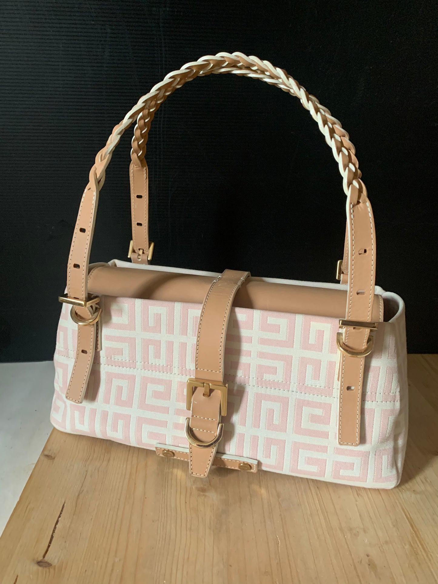Sac Givenchy toile monogramme rose