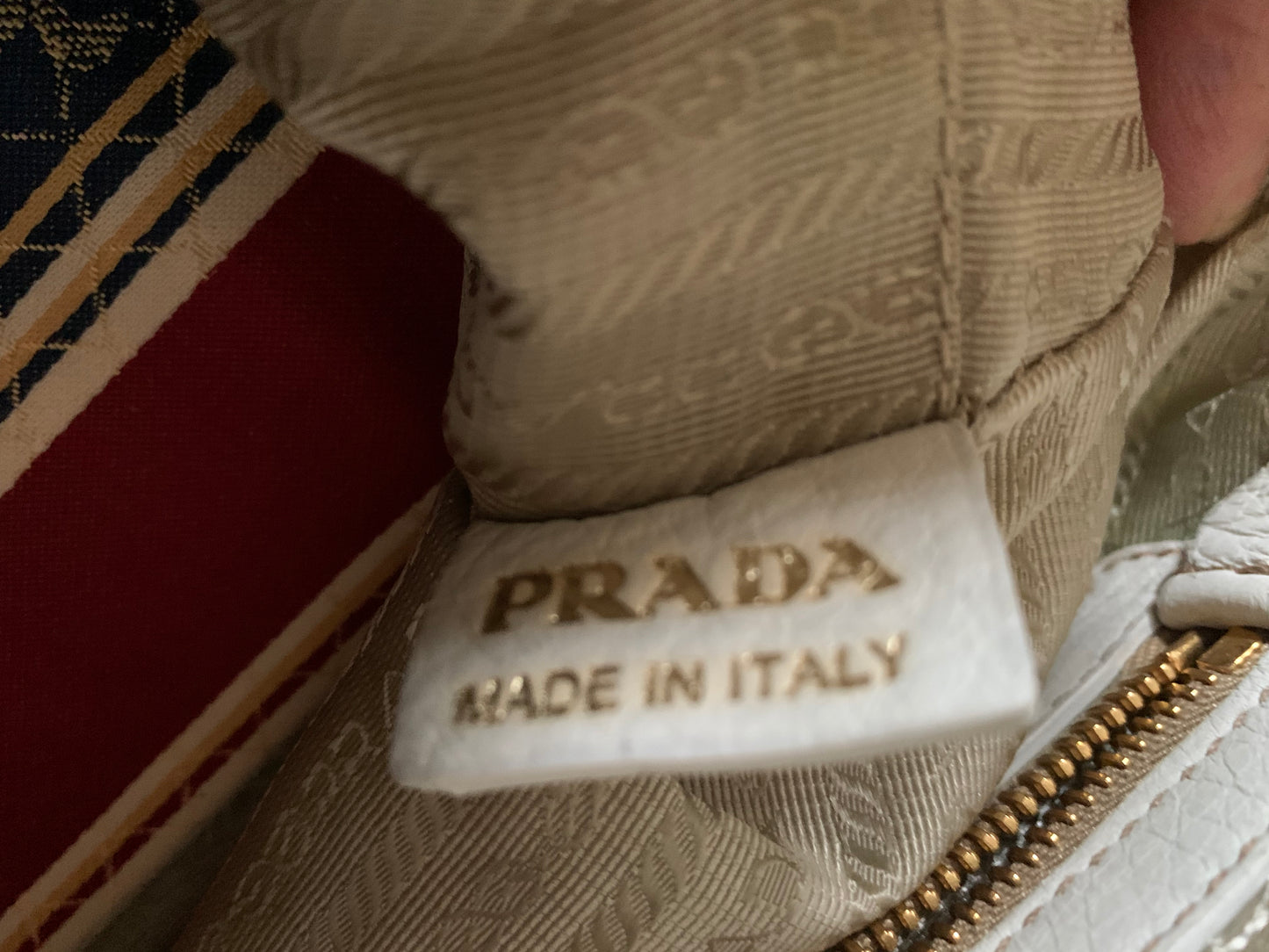 Sac Prada cuir blanc