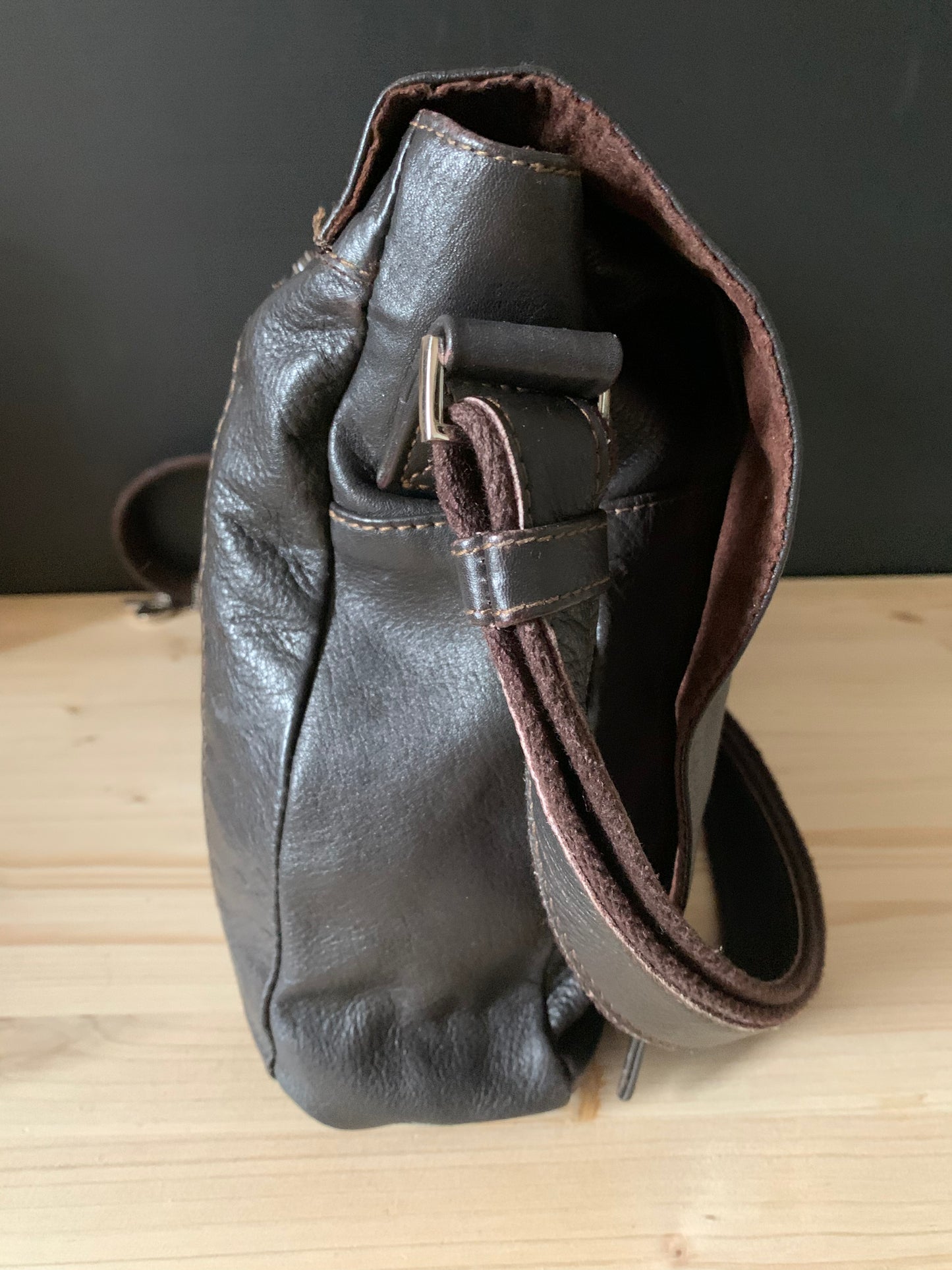 Sac besace cuir marron Picard