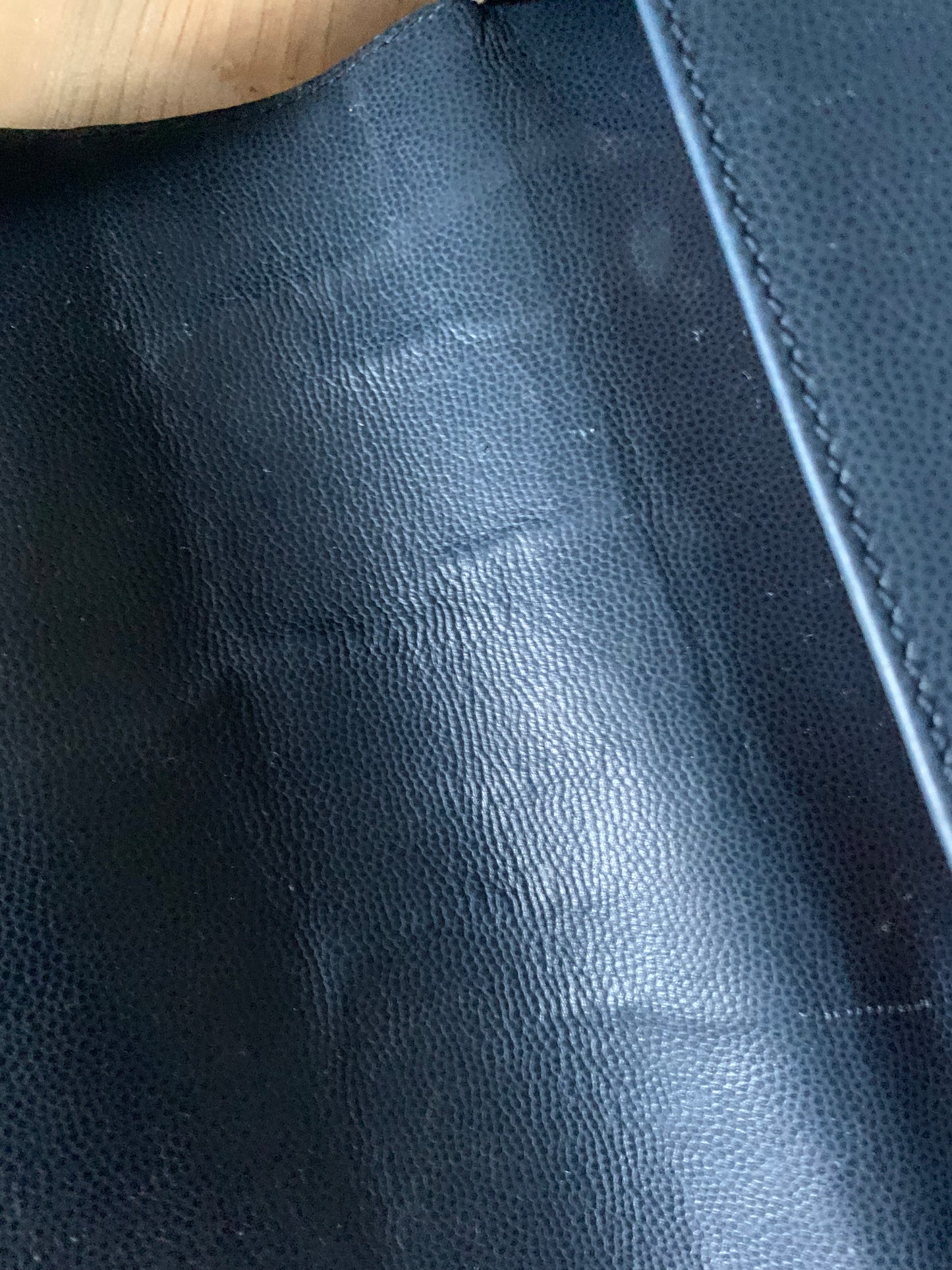 Sac cuir noir bi matière Christian Lacroix