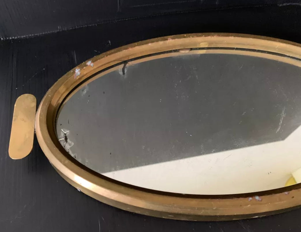 Plateau miroir en laiton