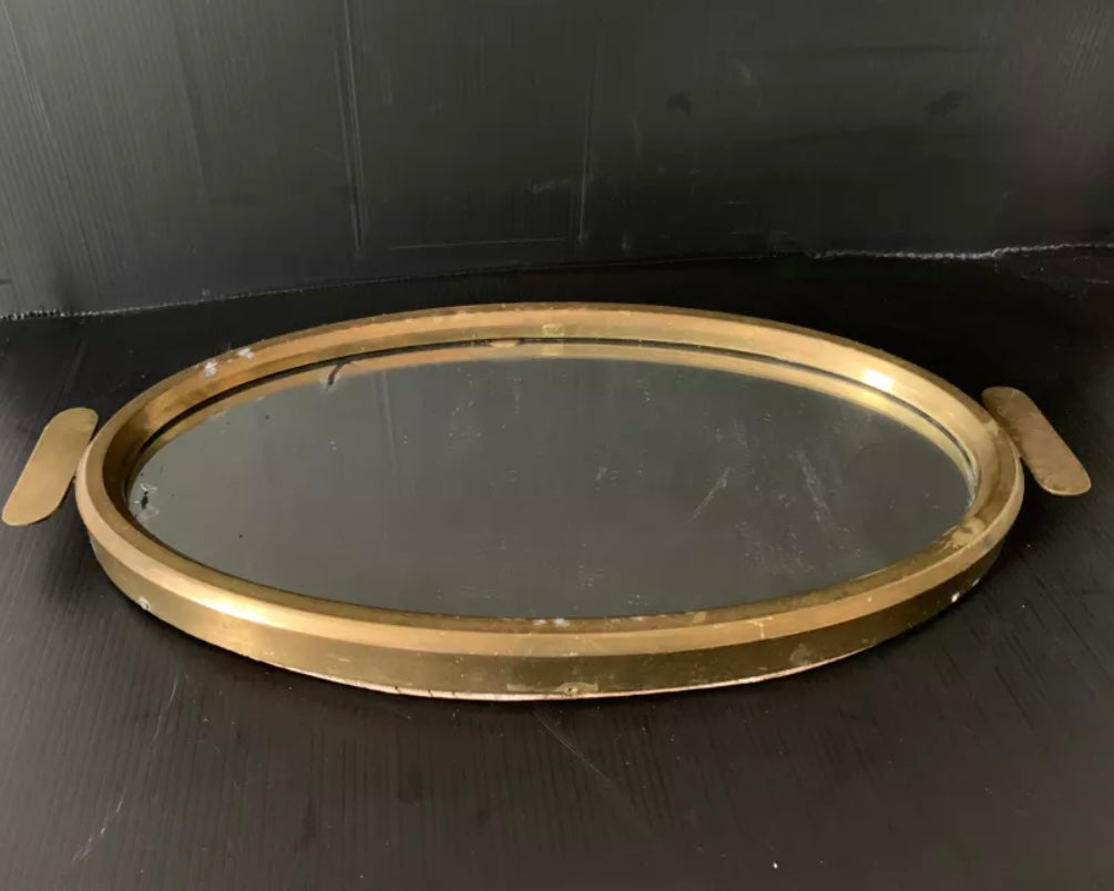 Plateau miroir en laiton