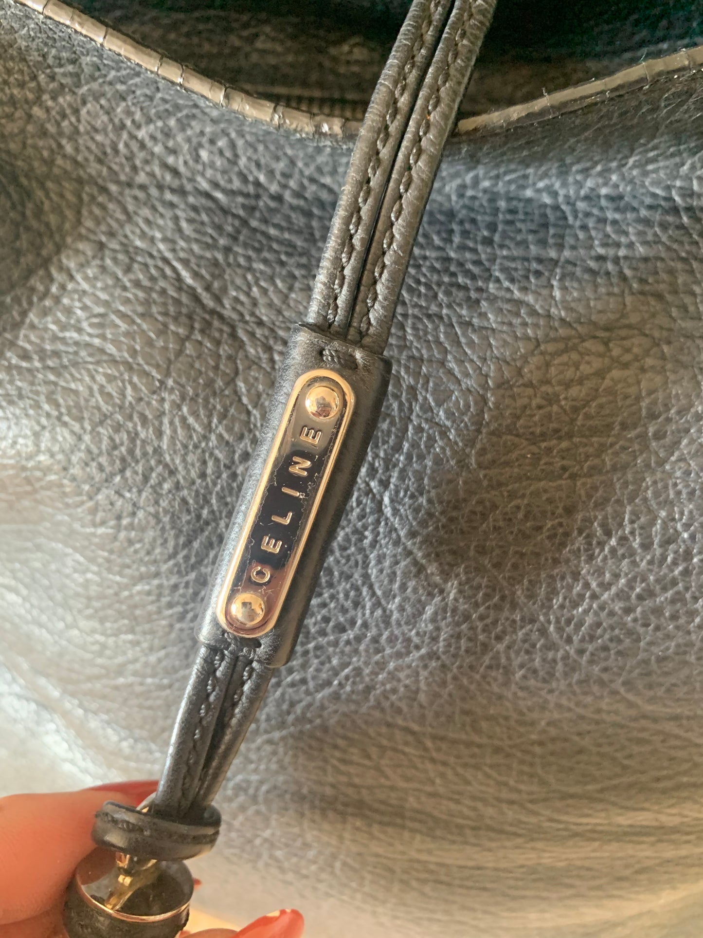 Sac bittersweet cuir noir Céline vintage