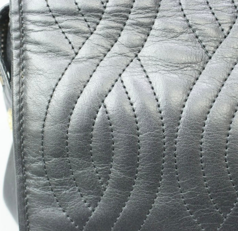 Sac cuir noir matelassé Fendi