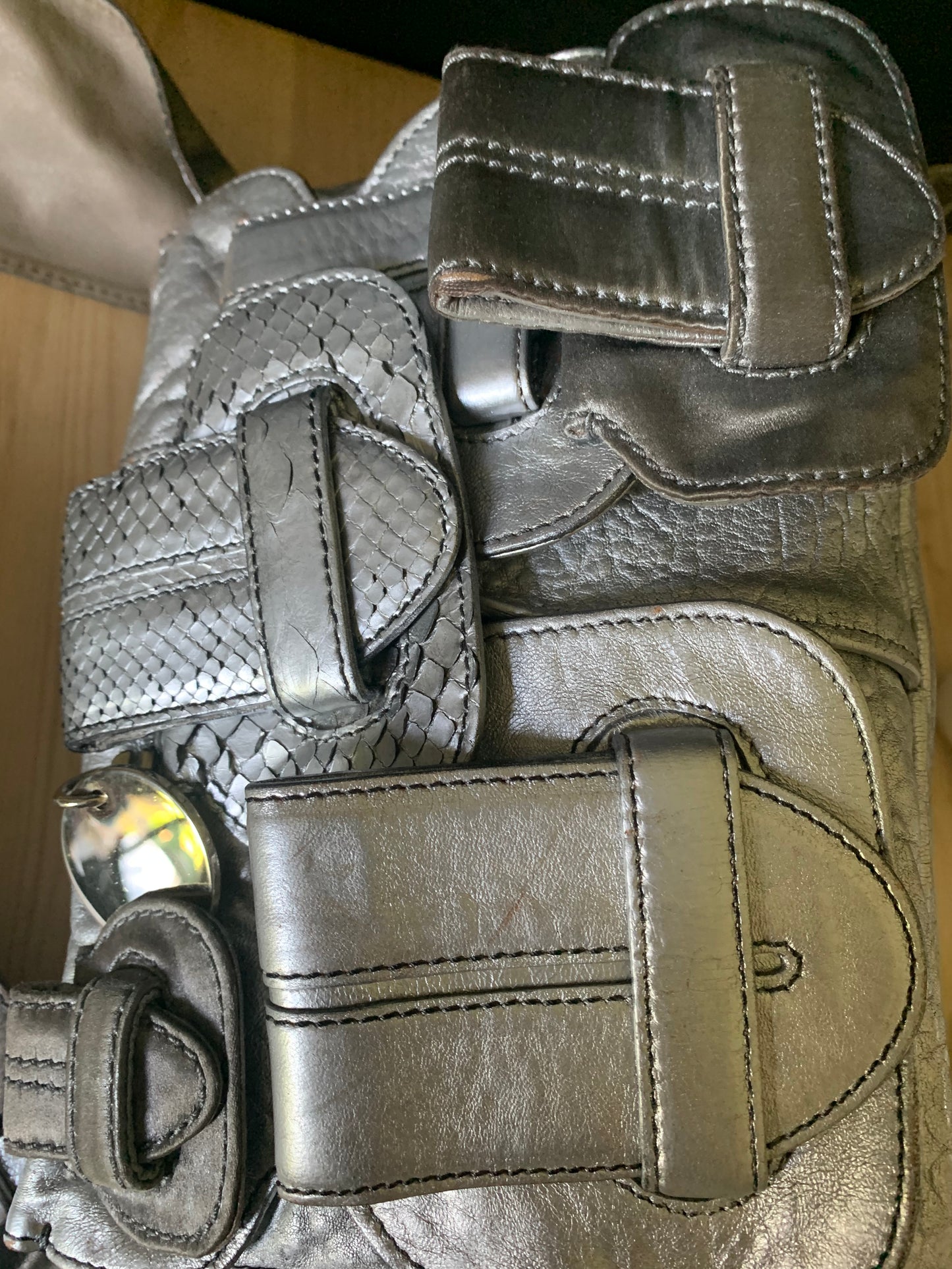 Sac Chloe Saskia cuir argent