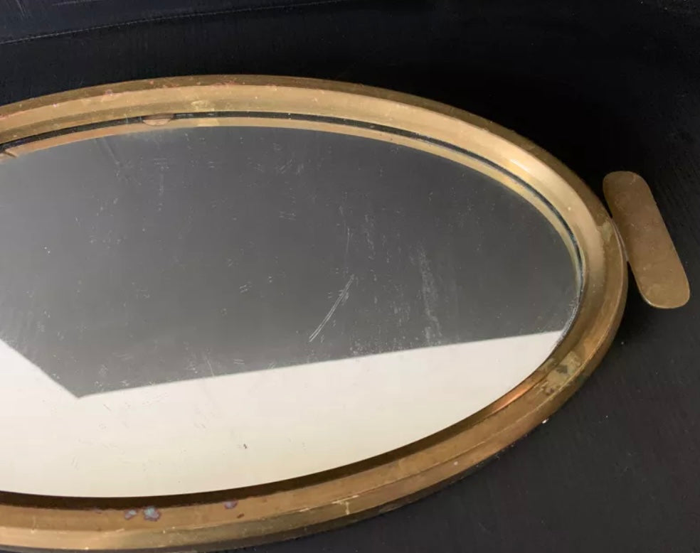 Plateau miroir en laiton