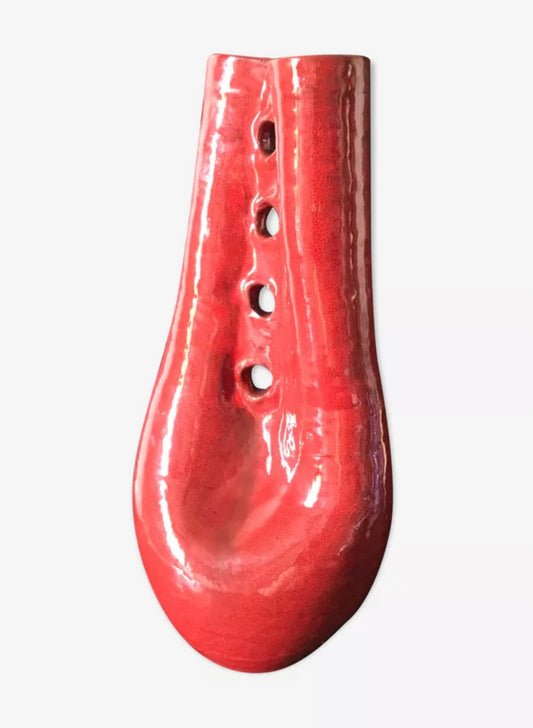 Vase céramique rouge