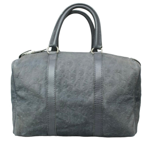 Sac cuir embosse logo oblique Christian Dior