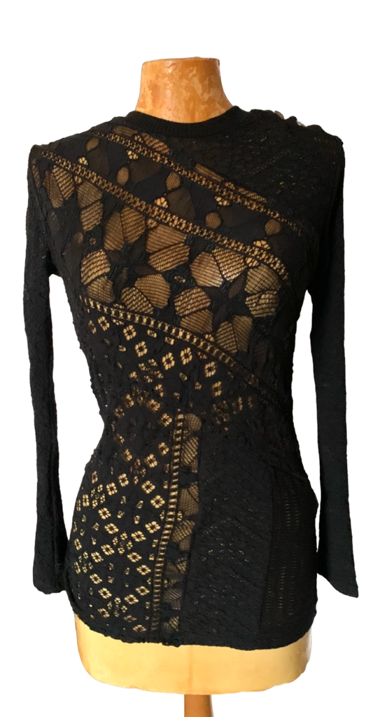 Top ajoure noir Sandro taille 2